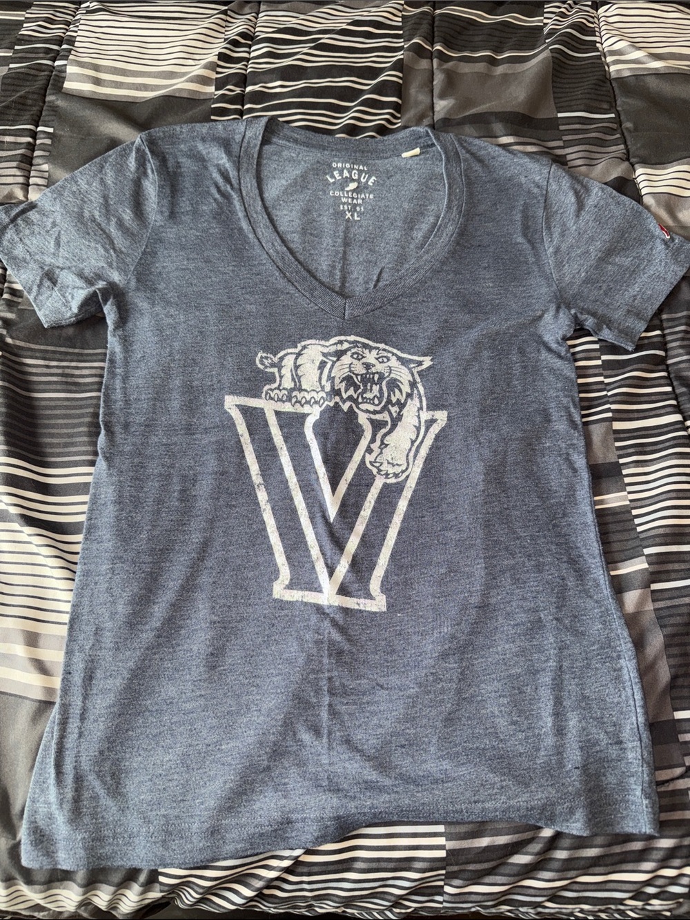 League Collegiate V-Neck Villanova Graphic Tee - Heather Blue
